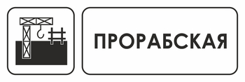 И02  прорабская (пленка, 300х100 мм) - Охрана труда на строительных площадках - Указатели - Магазин охраны труда ohranatruda-shop.ru